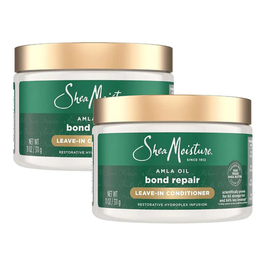 SheaMoisture Bond Repair Leave-In Conditioner Amla Oil Protects Against Damage, Strengthens With Hydroplex Technology For Less Breakage With Restorative HydroPlex Infusion 11FlOz, (Pack of 2)