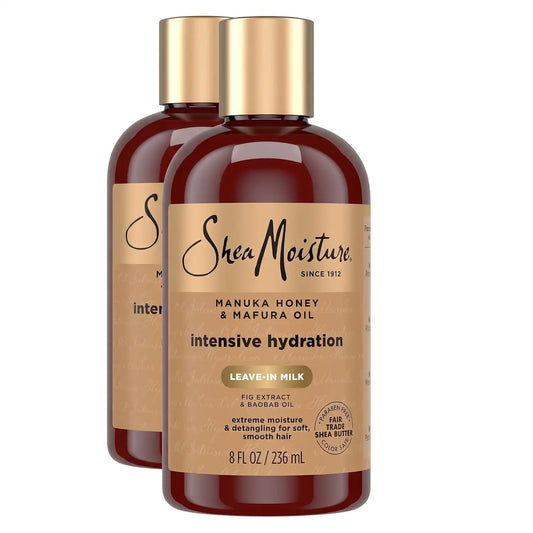 SheaMoisture Hydration Hair Milk Manuka Honey and Mafura Oil for Dry Hair to Hydrate and Style-Hair 8 oz,(Pack of 2)