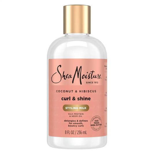 Shea Moisture Curl and Style Milk for Thick, Curly Hair Coconut and Hibiscus for Curl Definition 8 oz
