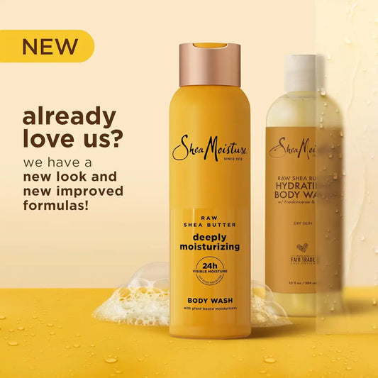 SheaMoisture Raw Shea Butter Body Wash Moisturize and Restore Deeply, 18 Fl Oz (Pack of 4)