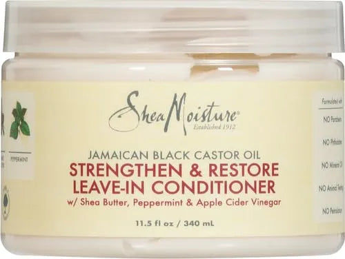 Shea Moisture Jamaican Black Castor Oil Strengthen & Grow Leave-In Conditioner, 11.5 Fl Oz (Pack of 12)