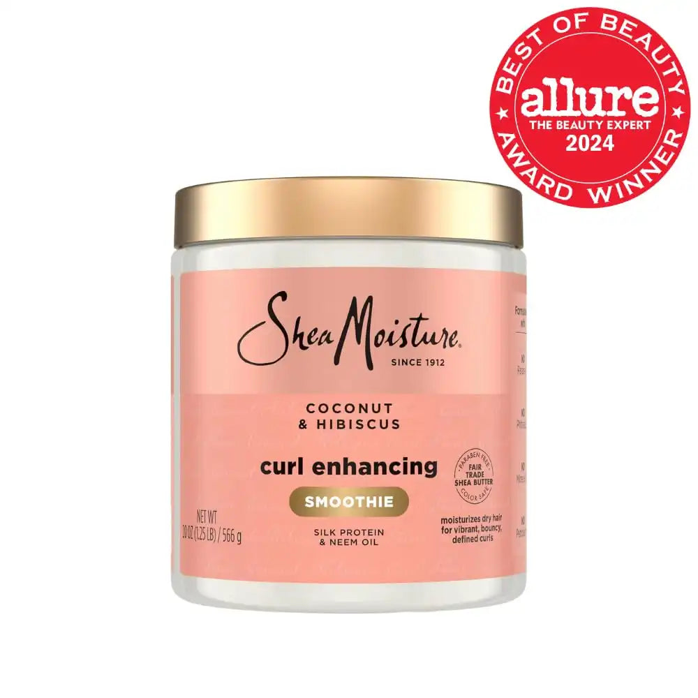 Shea Moisture Curl Enhancing Smoothie Hair Cream for Thick, Curly Hair Coconut and Hibiscus Sulfate Free and Paraben Free Curl Cream 20 Ounce (Pack of 12)