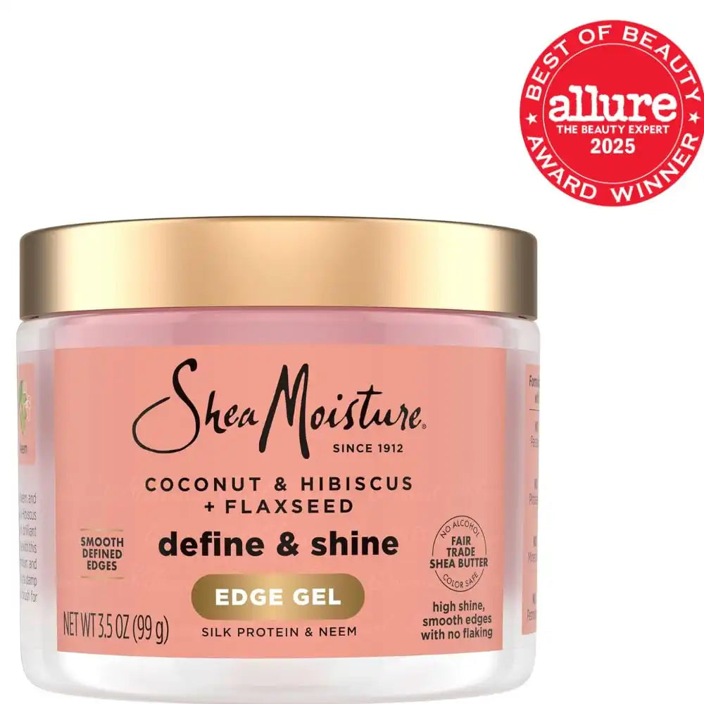 Shea Moisture Coconut & Hibiscus Define & Shine Edge Gel, 3.5 Ounce (Pack of 12)