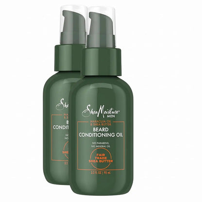 SheaMoisture Beard Conditioning Oil for a Full Beard Maracuja Oil and Shea Butter to Moisturize and Soften 3.2 oz,(Pack of 2)