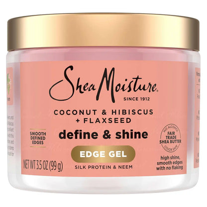 Shea Moisture Coconut & Hibiscus Define & Shine Edge Gel, 3.5 Ounce (Pack of 12)