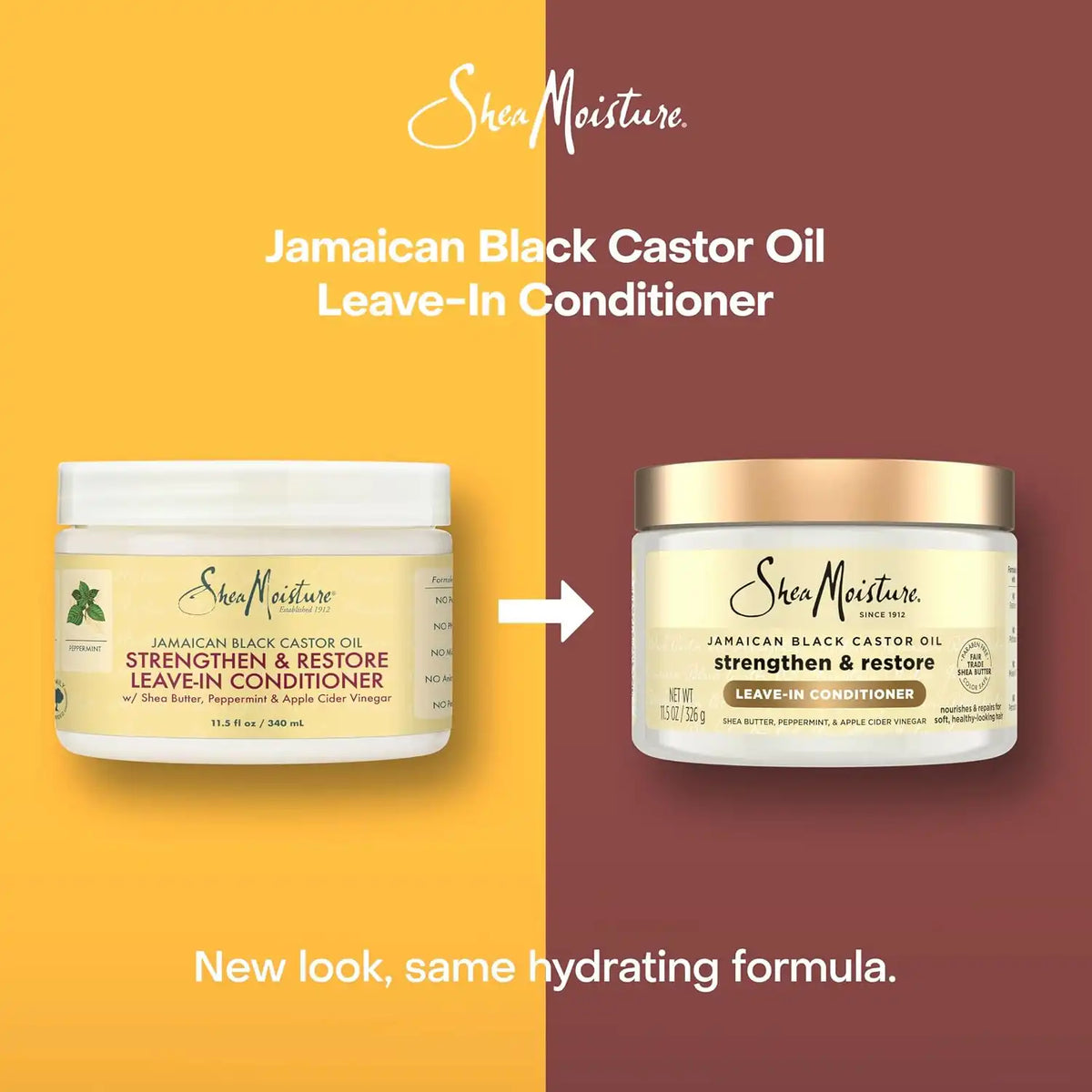 Shea Moisture Jamaican Black Castor Oil Strengthen & Grow Leave-In Conditioner, 11.5 Fl Oz (Pack of 12)