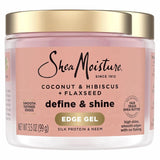 SheaMoisture Define&Shine Edge Gel + Flaxseed Coconut&Hibiscus Holds and Controls Edges All Day Infused With Glycerin,Coconut Oil and an Invigorating Sweet Scent Paraben-Free Hair 3.5 OZ,(Pack of 2)