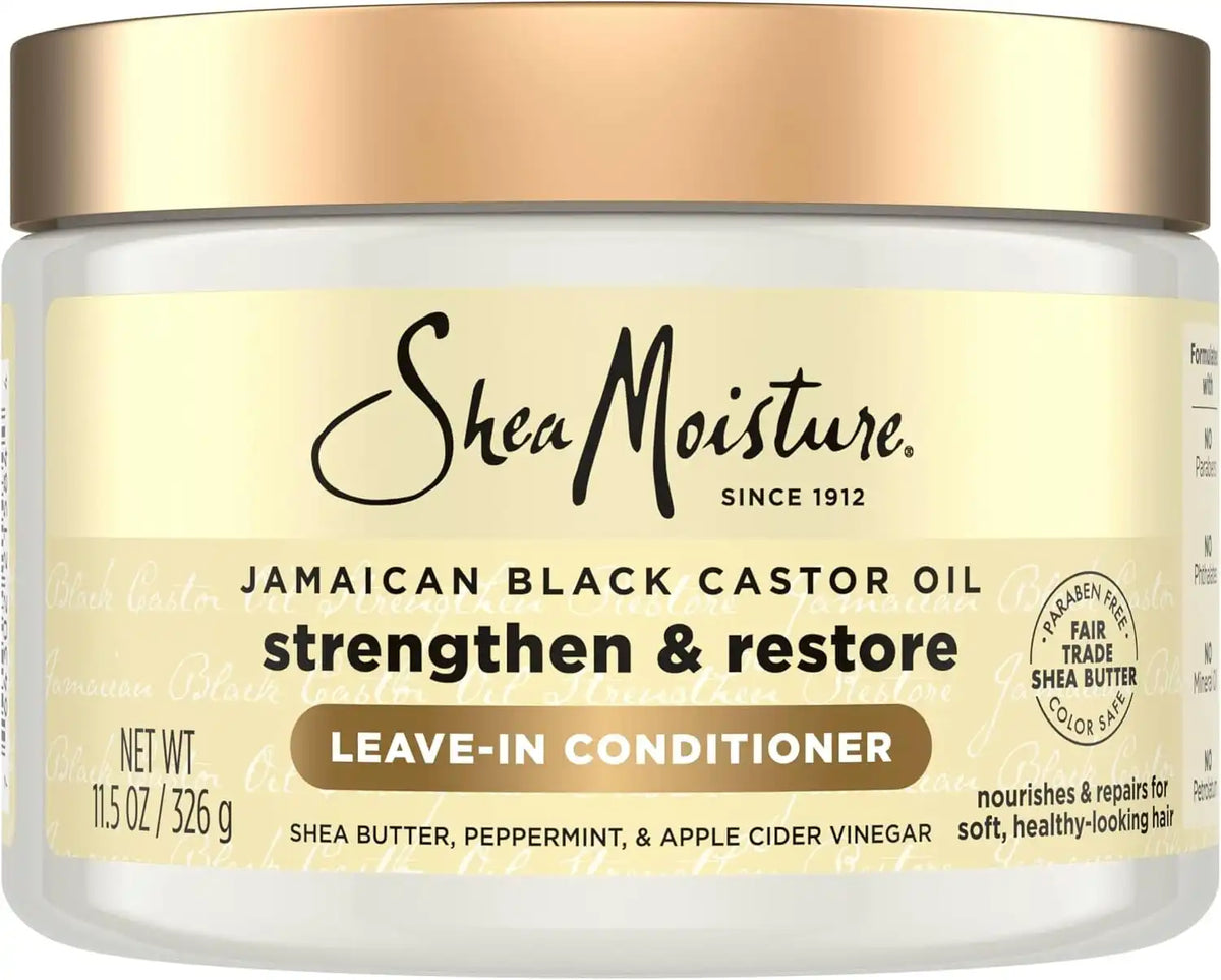 Shea Moisture Jamaican Black Castor Oil Strengthen & Grow Leave-In Conditioner, 11.5 Fl Oz (Pack of 12)