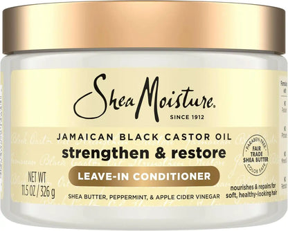 Shea Moisture Jamaican Black Castor Oil Strengthen & Grow Leave-In Conditioner, 11.5 Fl Oz (Pack of 12)