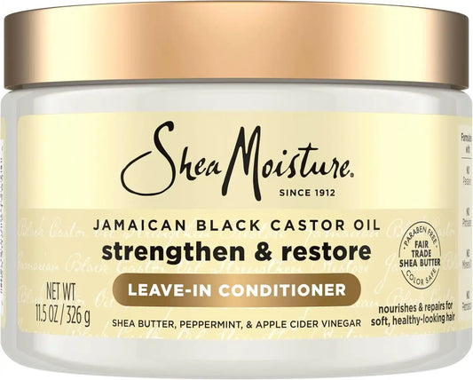 Shea Moisture Jamaican Black Castor Oil Strengthen & Grow Leave-In Conditioner, 11.5 Fl Oz (Pack of 12)