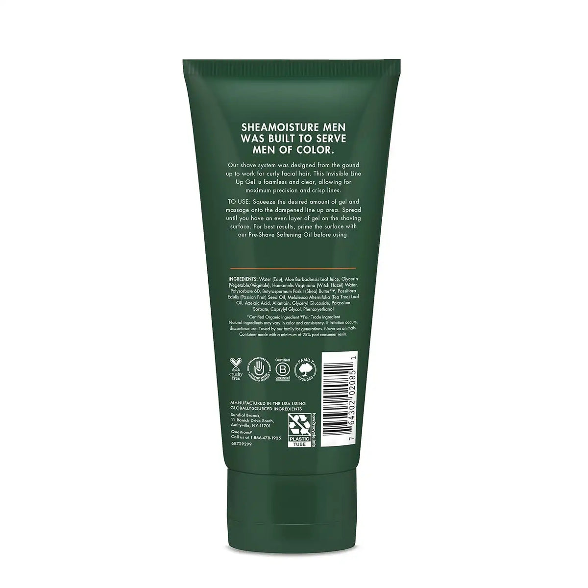 SheaMoisture Men Invisible Line Up Shave Gel For Smooth Skin Dermatologist-Tested Skin Care Proven to Prevent Razor Bumps When Using Our System 6 oz