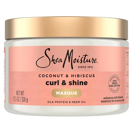 Shea Moisture Hair Mask Coconut & Hibiscus for Dry Curls Hair Mask with Shea Butter 11.5 oz
