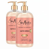 SheaMoisture Shampoo Coconut and Hibiscus,for Thick,Curly Hair,to Cleanse & Hydrate,24 oz,(Pack of 2)