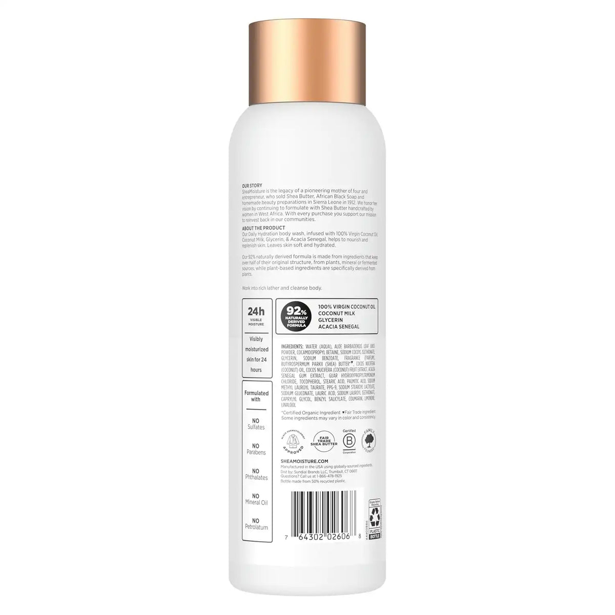 Shea Moisture Virgin Coconut Oil Body Wash Nourish and Replenish Skin, 18 Fl Oz (Pack of 4)